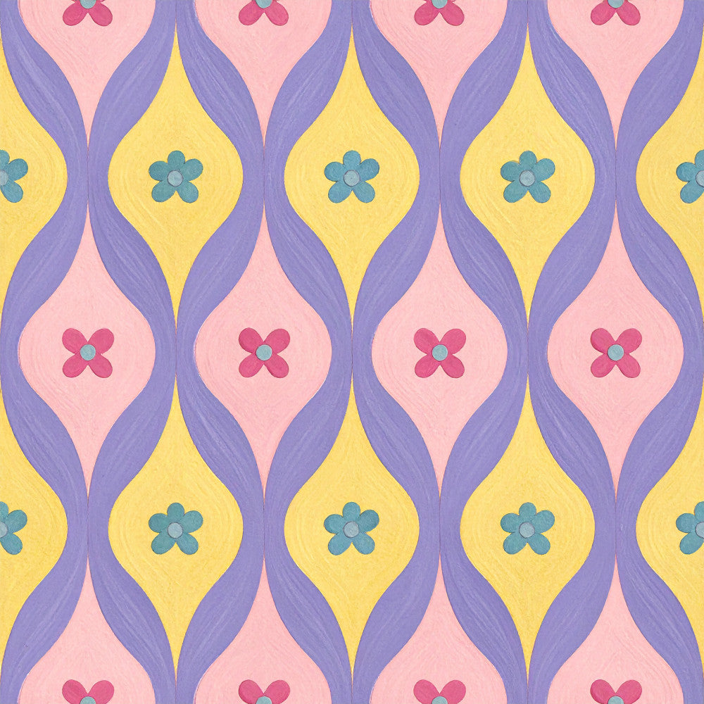 Carnival Garden Glow Pattern 2 Minky Fabric