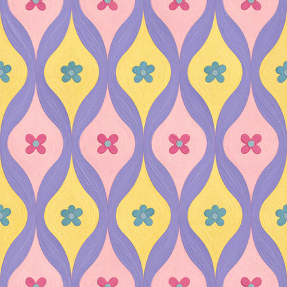 Carnival Garden Glow Pattern 2 Minky Fabric