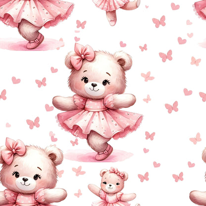 Rosy Balloon Cubs Pattern 5 Minky Fabric