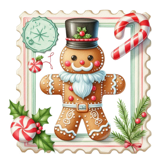 Nutcracker Postage Stamps Fabric Panel 11