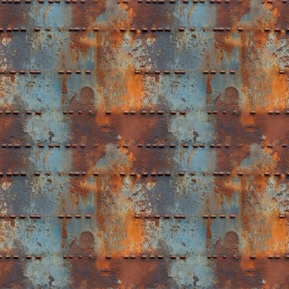 Rusted Iron Metal Textures Pattern 5 Quilting Cotton Fabric