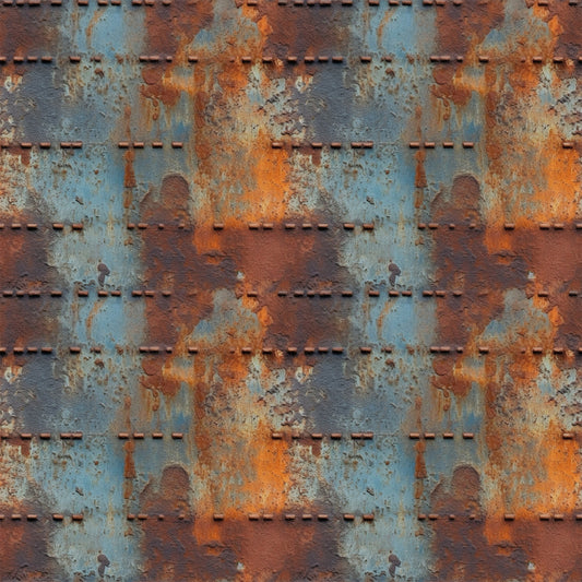 Rusted Iron Metal Textures Pattern 5 Quilting Cotton Fabric