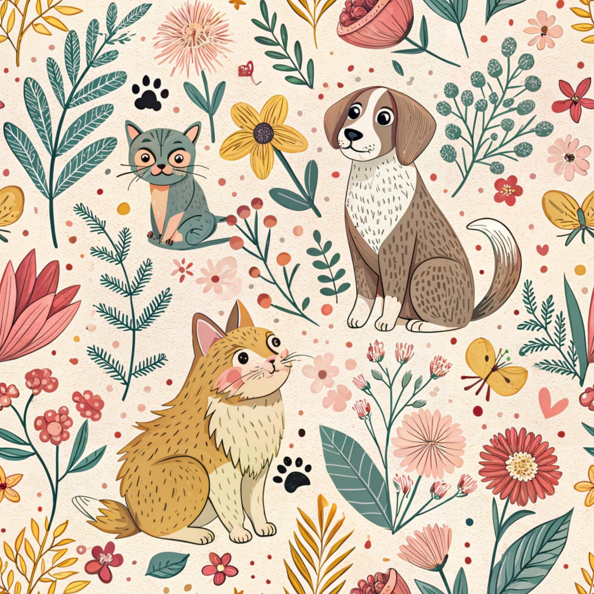 Blossom Buddies Pattern 5 Minky Fabric