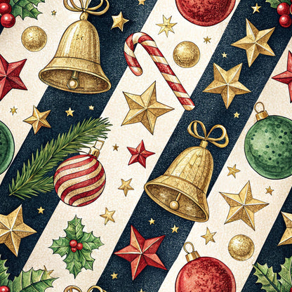 Yuletide Baubles Pattern 4 Minky Fabric