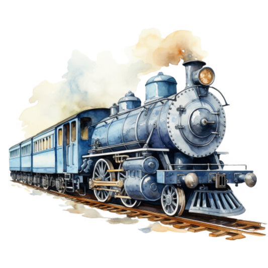 Steam Engine Train Fabric Panel 3