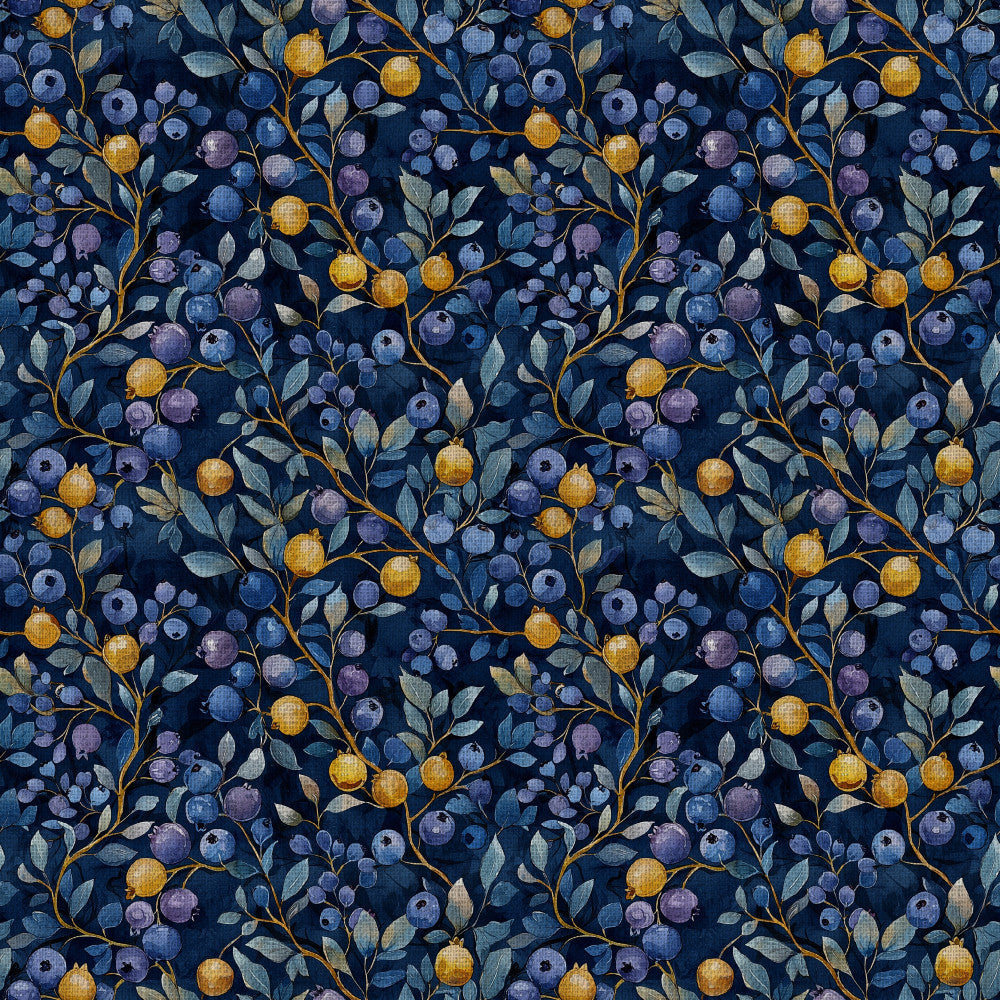 Midnight Orchard Pattern 1 Minky Fabric