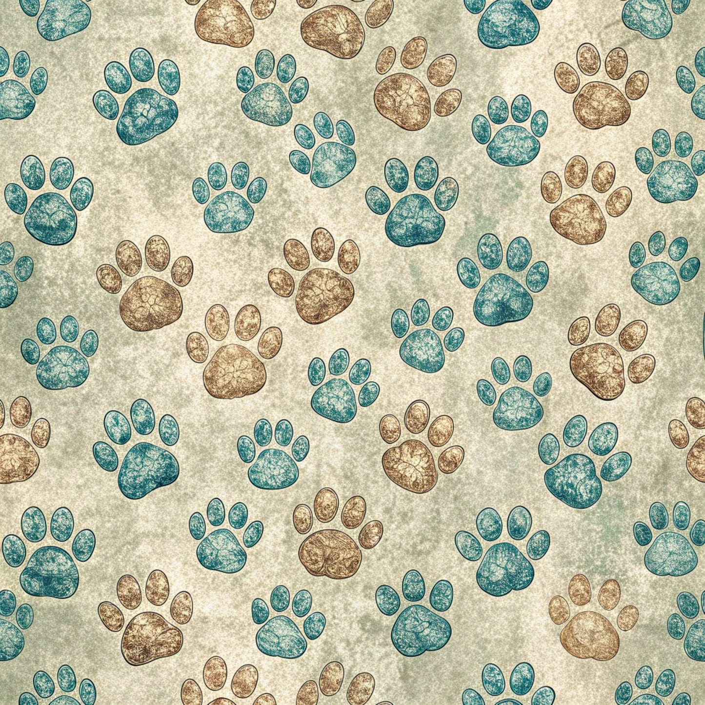 Dog Paws Pattern 16 Quilting Cotton Fabric