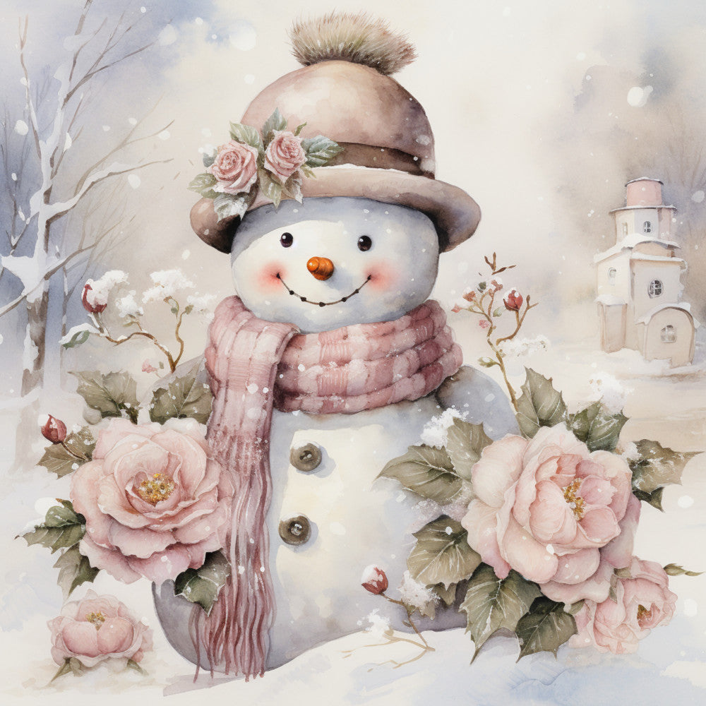 Classic Snowman Fabric Panel 27