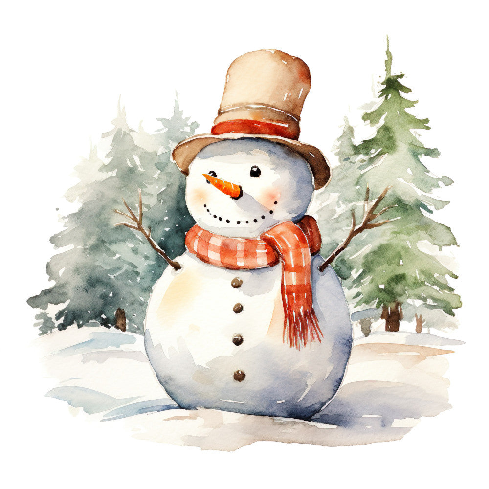 Charming Snowmen Fabric Panel 7