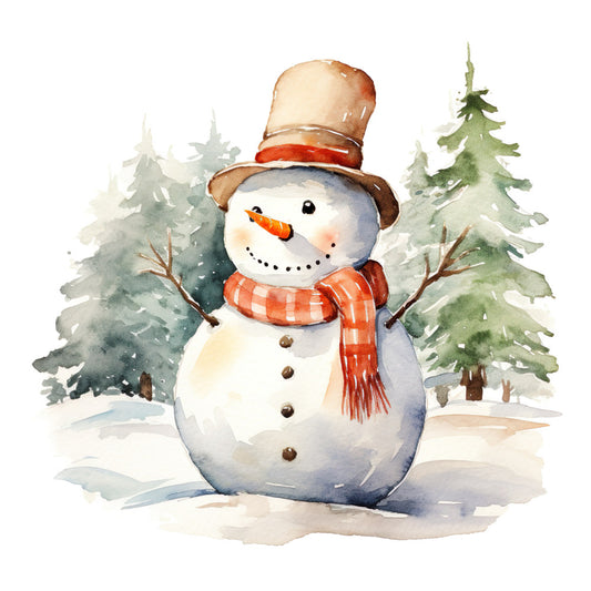 Charming Snowmen Fabric Panel 7