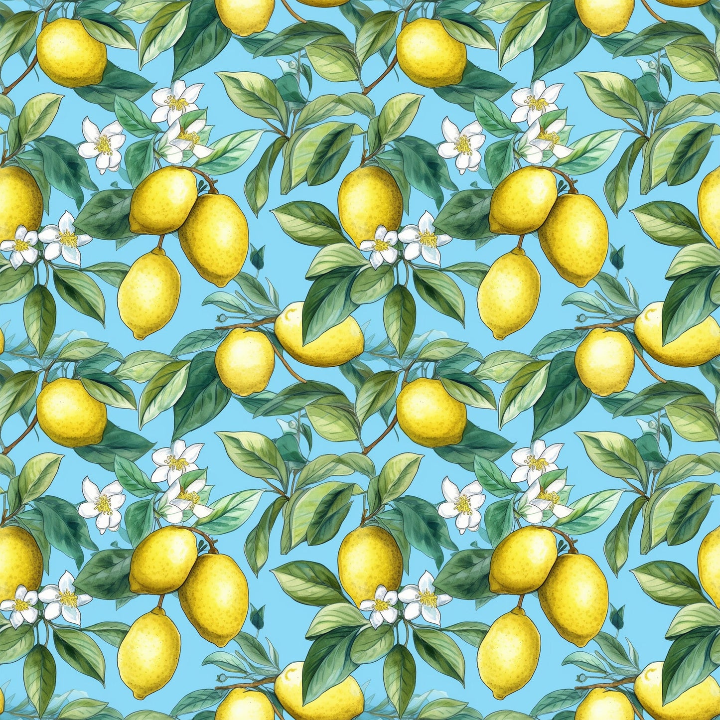 Lemons and Citrus Sour Splash Pattern 5 Quilting Cotton Fabric
