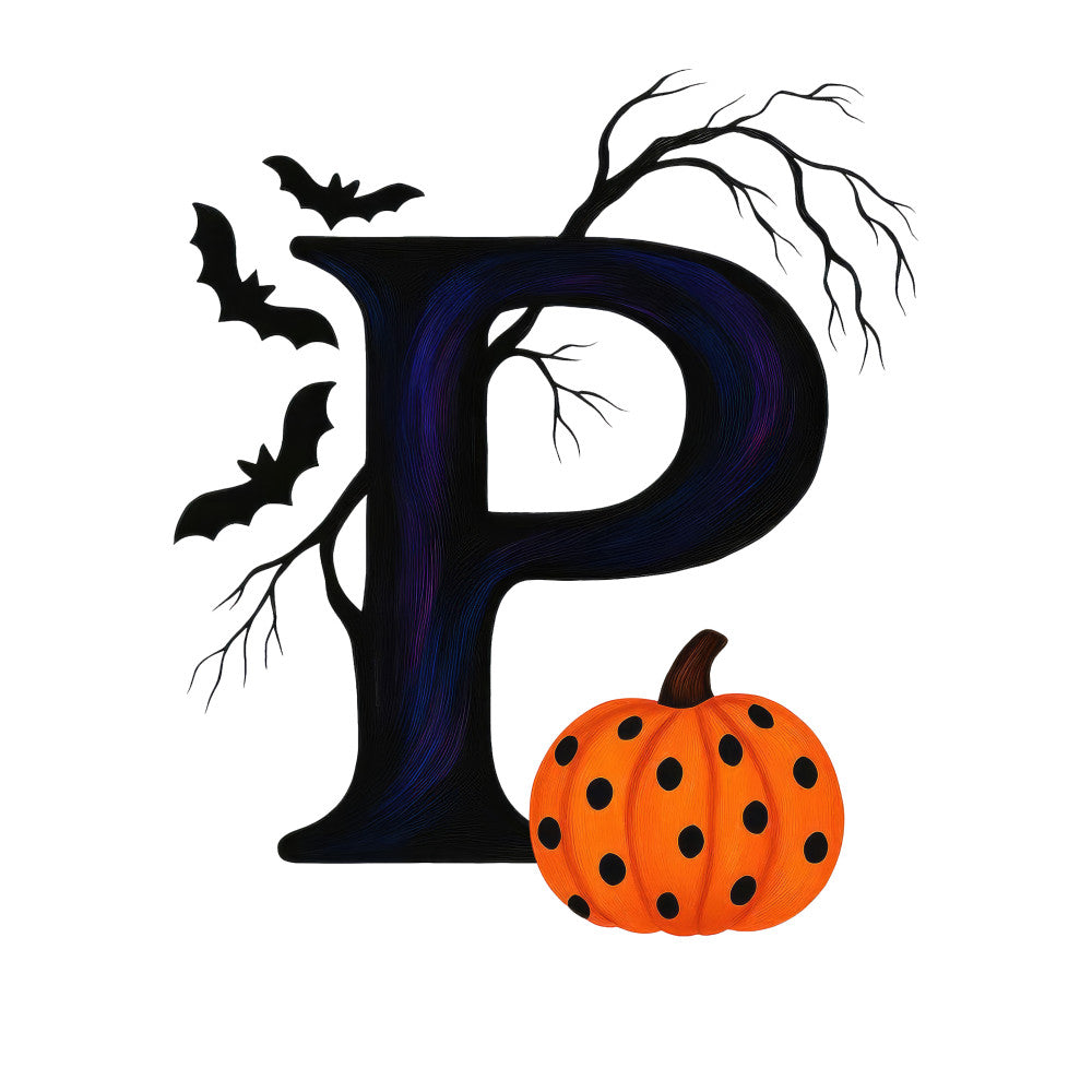 Halloween Alphabet Fabric Panel 9