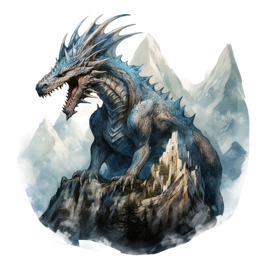 Elemental Dragons Fabric Panel 24