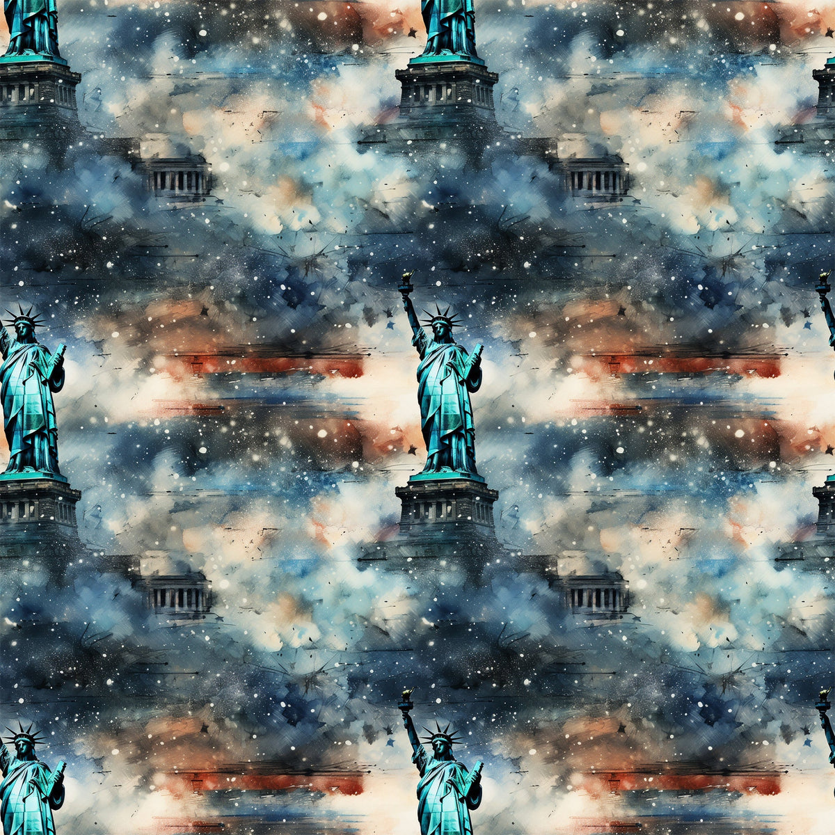 Liberty Skies Pattern 6 Minky Fabric