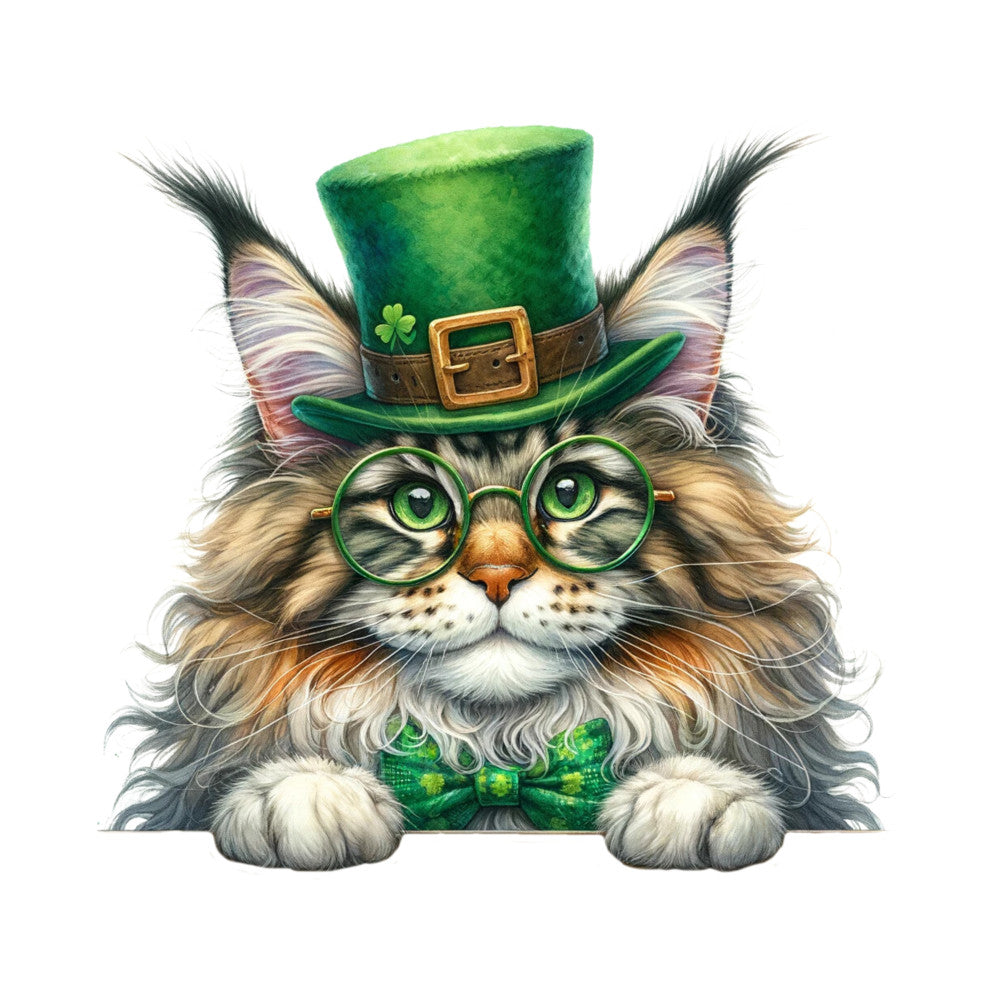 St Patricks Day Cat Fabric Panel 21
