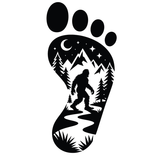 Big Foot Print Fabric Panel 1