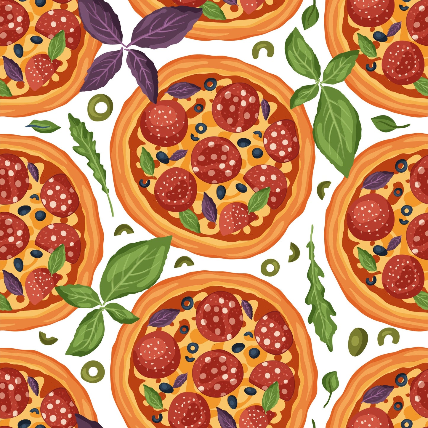 Pizza Pattern 3 Quilting Cotton Fabric