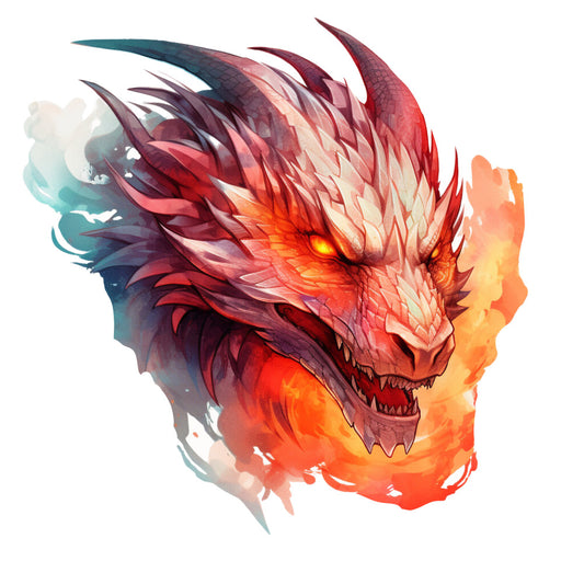 Elemental Dragons Fabric Panel 19