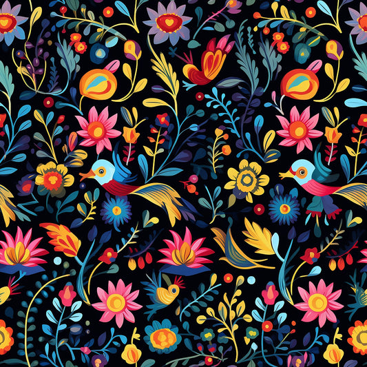 Mexican Floral Fiesta Pattern 9 Quilting Cotton Fabric