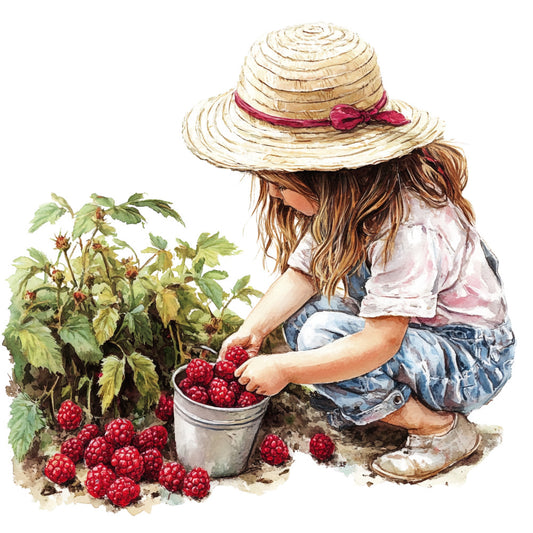 Raspberry Gardens Fabric Panel 26