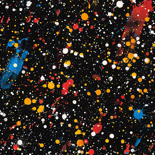 Glitter Paint Splatter Pattern 17 Quilting Cotton Fabric