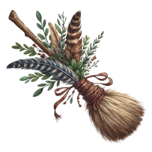 woodland greenery, feathers, natural, earth tones, sage green, brown, tan, cream, botanical, rustic, vintage, boho, bohemian, nature, forest, autumn, fall, pheasant feathers, leaves, berries, organic, earthy, elegant, traditional, decorative, herbal, cottage style, natural fibers, twine, bundle motif
