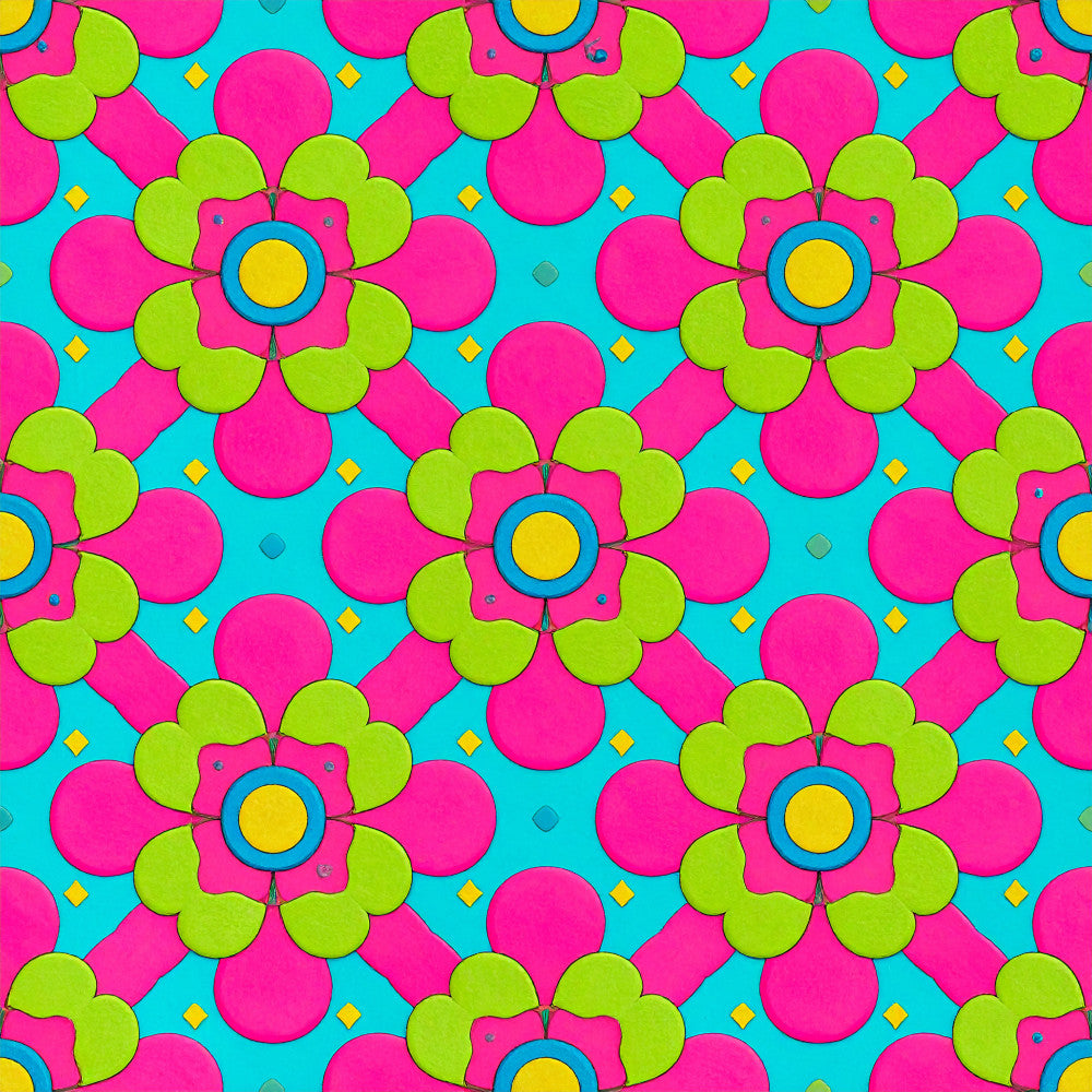 Carnival Garden Glow Pattern 6 Minky Fabric