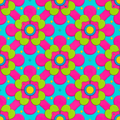 Carnival Garden Glow Pattern 6 Minky Fabric
