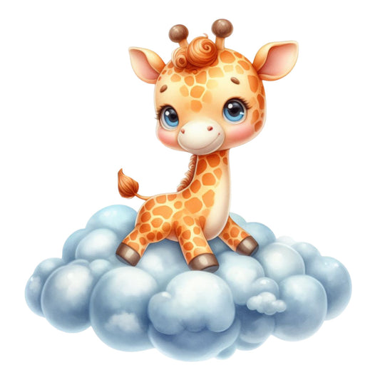 Cute Baby Giraffe Fabric Panel 21