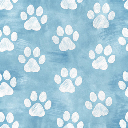 Puppy Prints Pattern 12 Minky Fabric