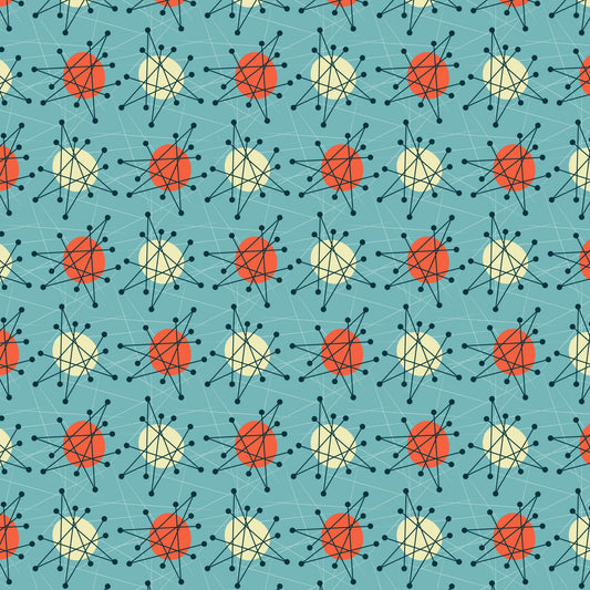 1950s Atomic Age Pattern 3 Quilting Cotton Fabric
