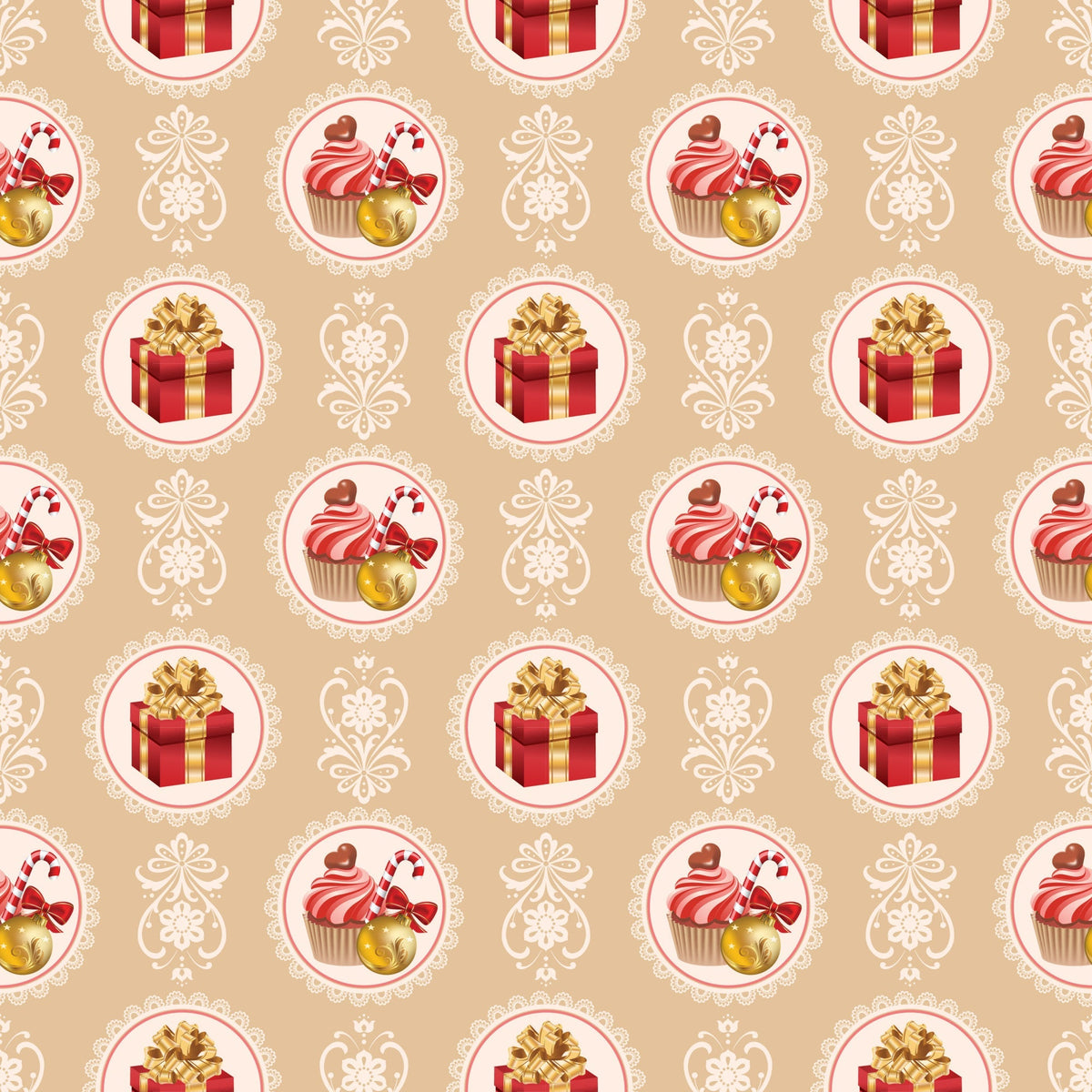 Retro Holiday Cheer Pattern 4 Minky Fabric