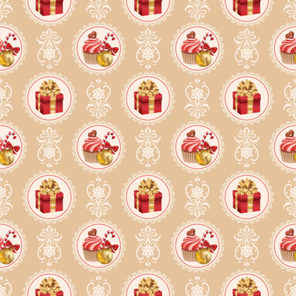Retro Holiday Cheer Pattern 4 Minky Fabric