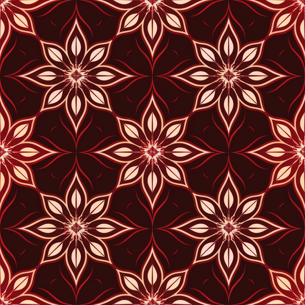 Merlot Mosaic Pattern 2 Minky Fabric