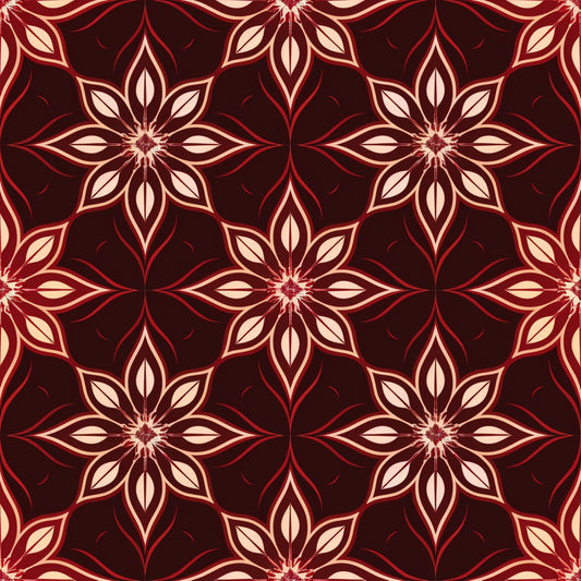 Merlot Mosaic Pattern 2 Minky Fabric