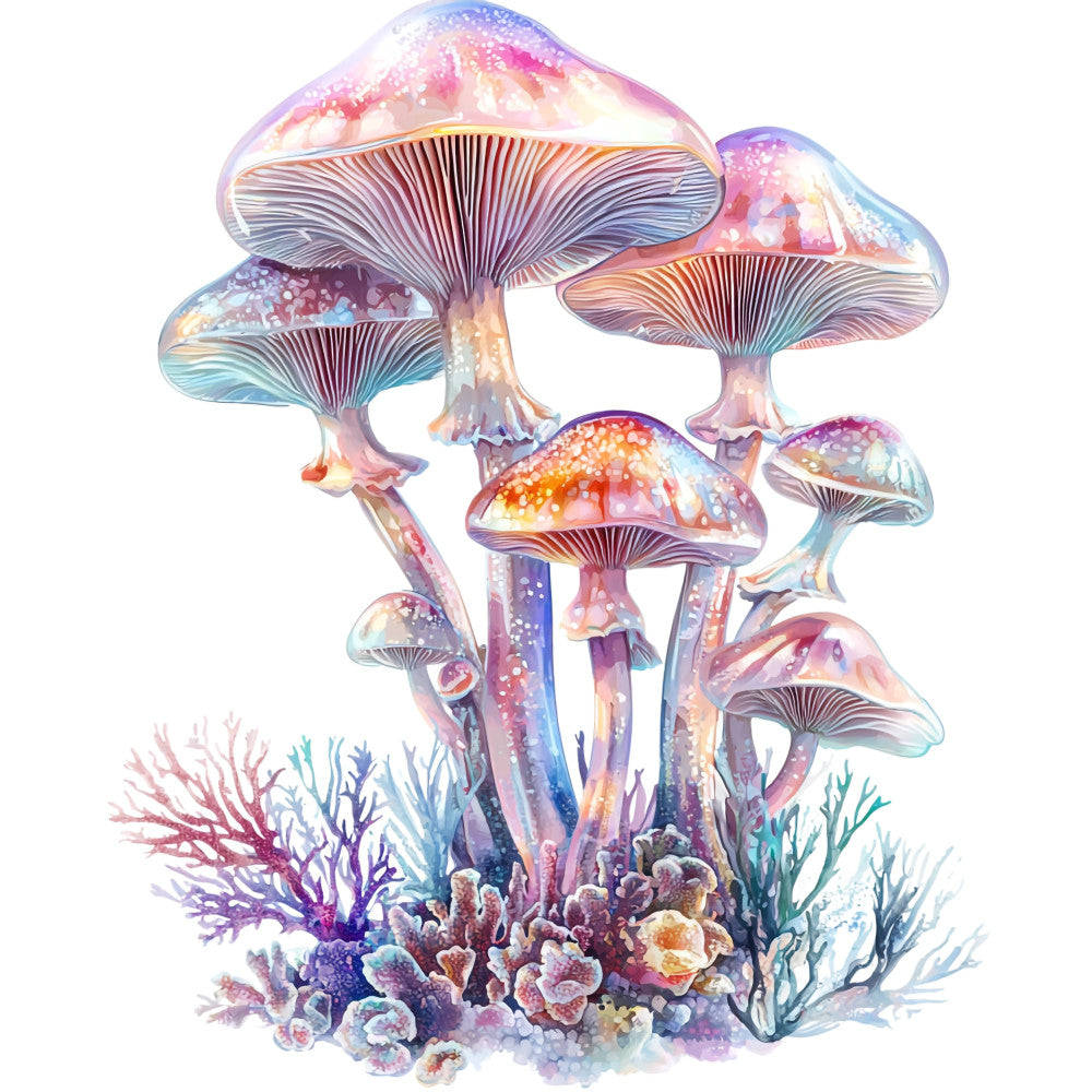 Underwater Mushrooms Fabric Panel 20