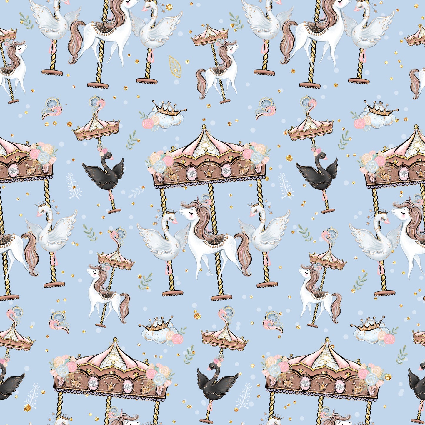 Sweet Ballerina Pattern 6 Quilting Cotton Fabric