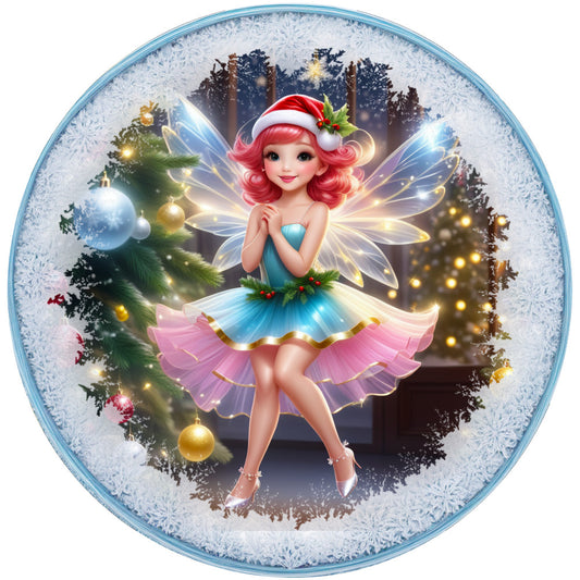 Winter Fairy Ornament Fabric Panel 9
