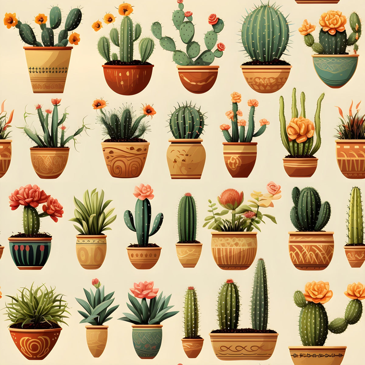 Midnight Succulents Pattern 3 Minky Fabric