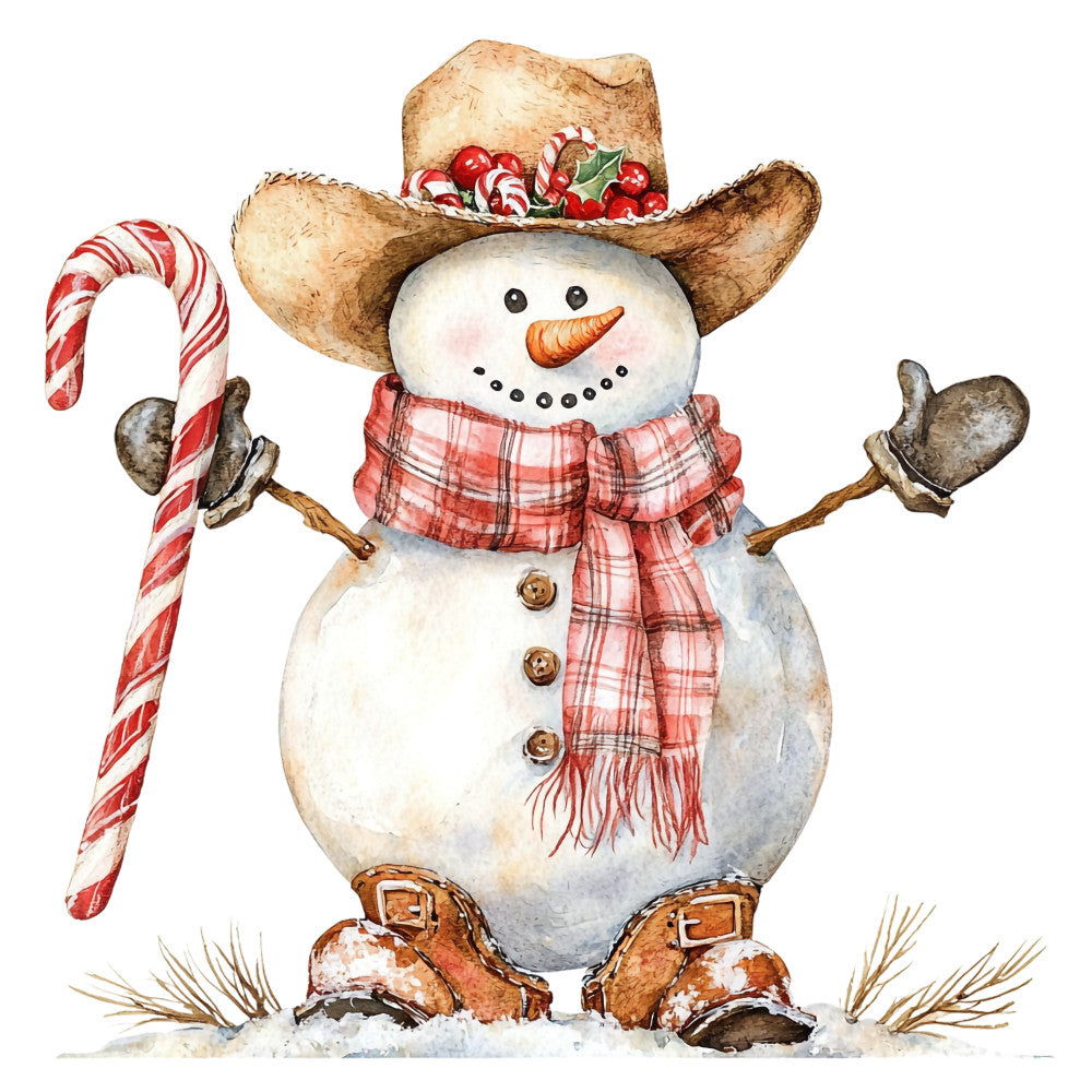 Cowboy Christmas Fabric Panel 10