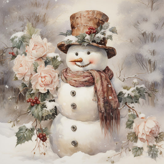 Classic Snowman Fabric Panel 18