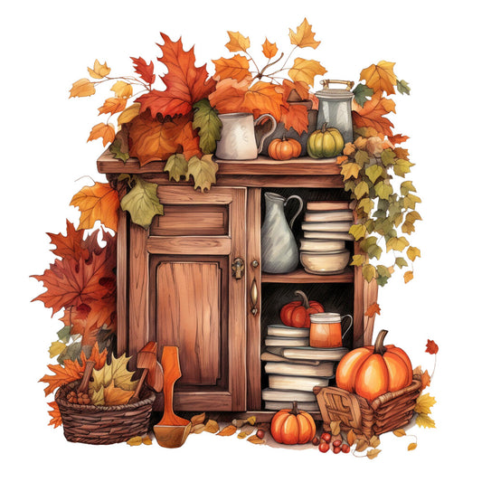 Cozy Autumn Fabric Panel 9