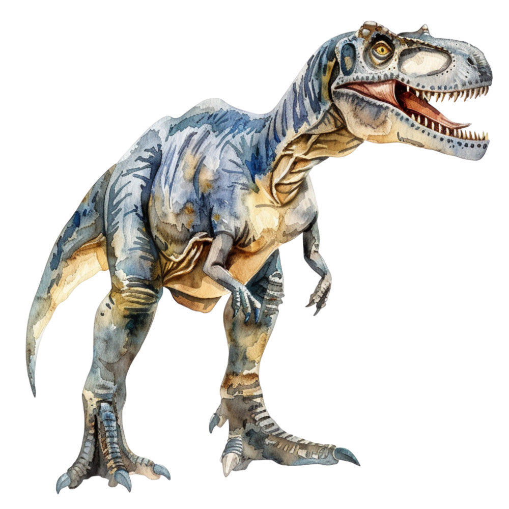 Watercolor Dinosaurs Fabric Panel 3