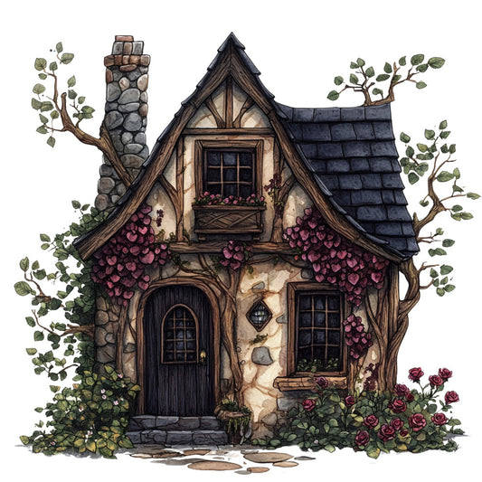 Gothic Cottage Fabric Panel 4