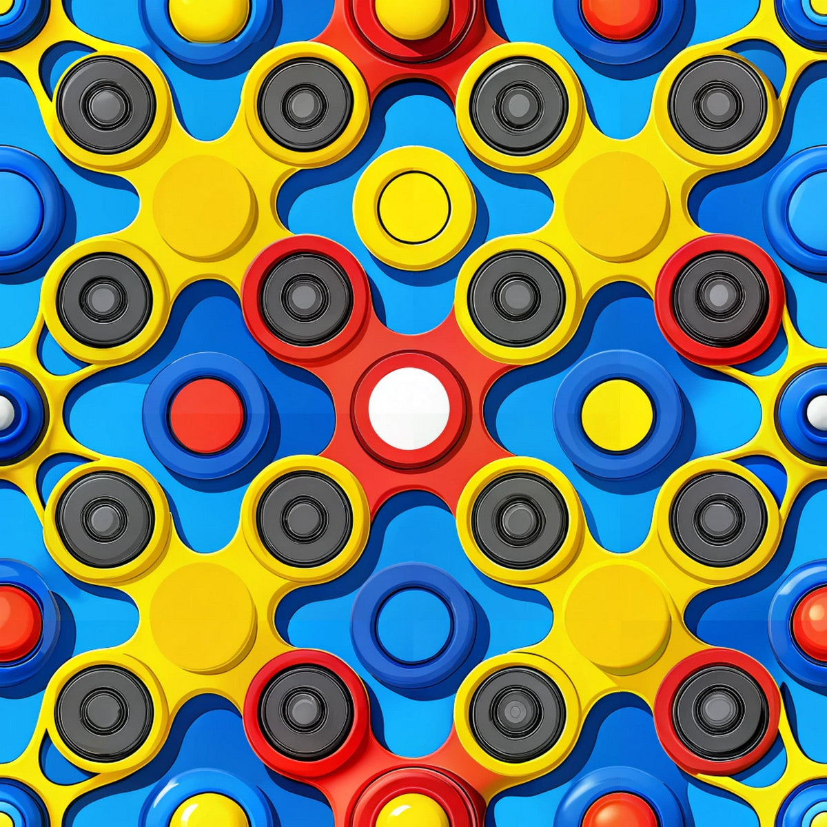 Primary Whirl Pattern 8 Minky Fabric