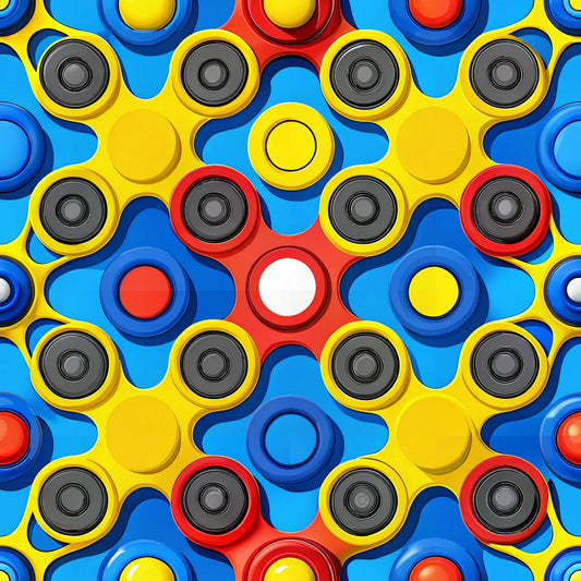 Colorful Fidget Spinner Pattern 8 Quilting Cotton Fabric