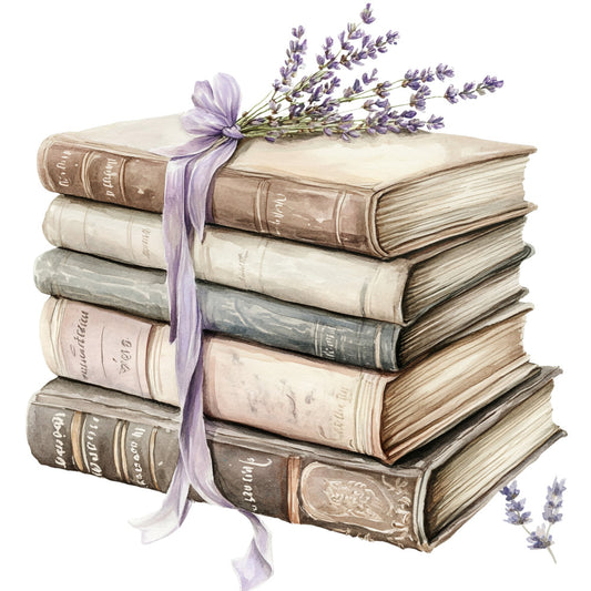 Shabby Chic Books Fabric Panel 10