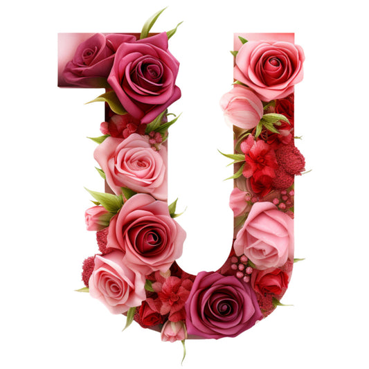 Rose Alphabet Fabric Panel 17