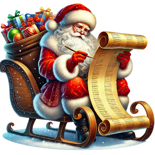 Santa Claus Scenes Fabric Panel 23