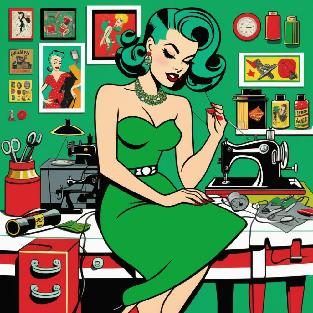 Pop Art Sewing Fabric Panel 9